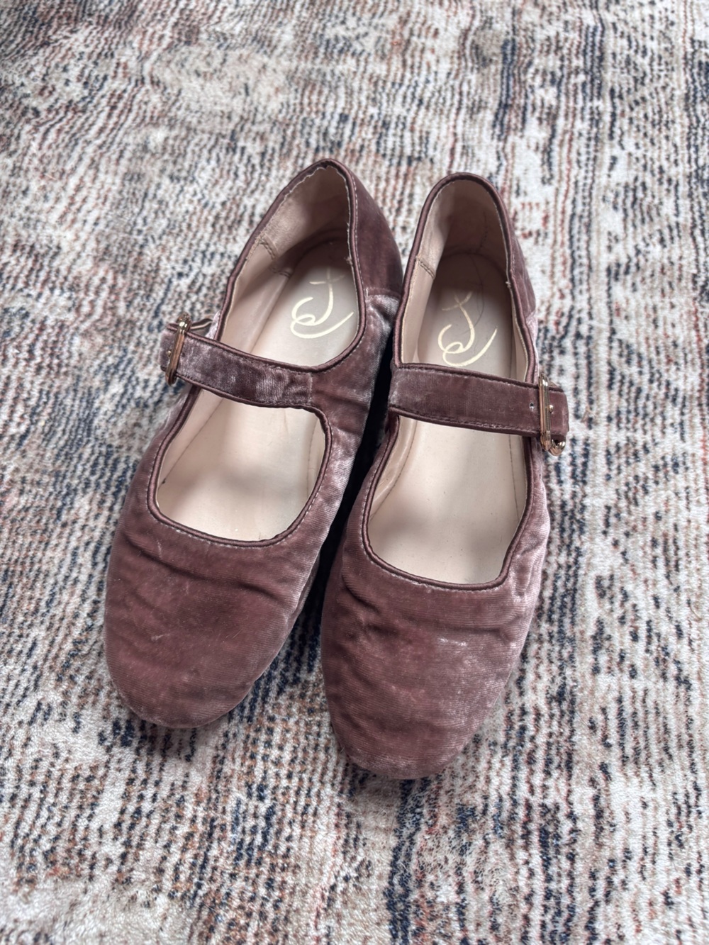 Sam Edelman velvet Mary Janes